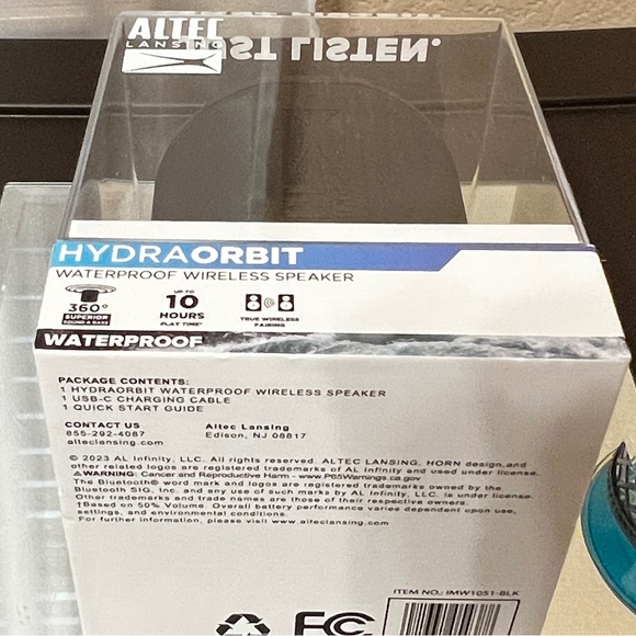 Altec Lansing Hydra Orbit Waterproof Wireless Speaker brand new sealed box - Picture 3 of 8
